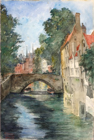 On the Canal, Bruges by Cass Gilbert