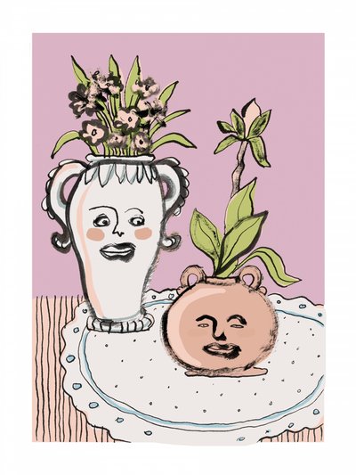 Happy Faces Flower Pots by Catalina Somolinos