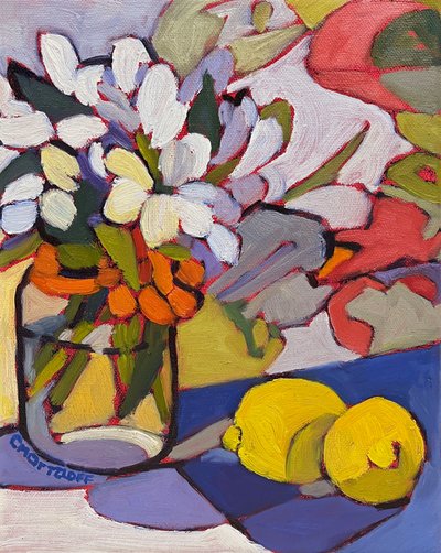 Vibrant Abstracted Garden, 2025 by Catherine J Martzloff