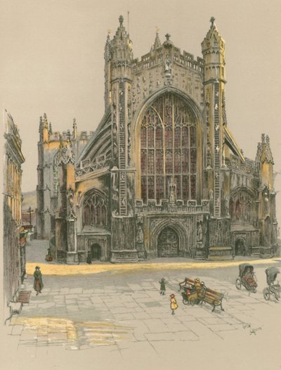 Bath Abbey by Cecil Charles Windsor Aldin
