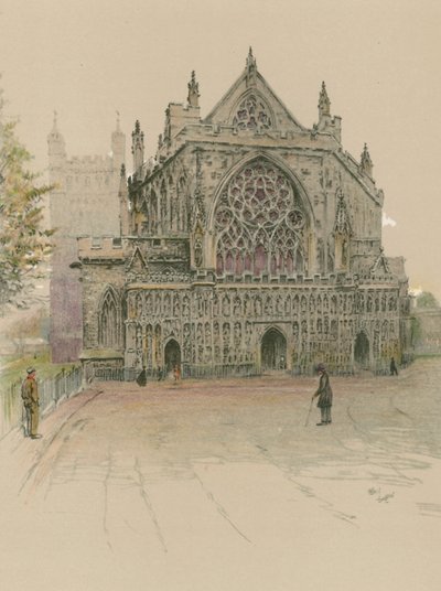 Exeter Cathedral by Cecil Charles Windsor Aldin