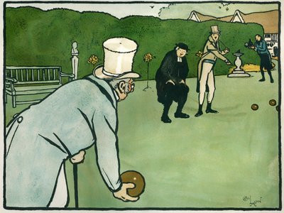 Old English Sports and Games: Bowls by Cecil Charles Windsor Aldin