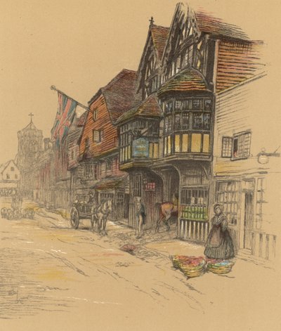 The George Inn, Salisbury by Cecil Charles Windsor Aldin