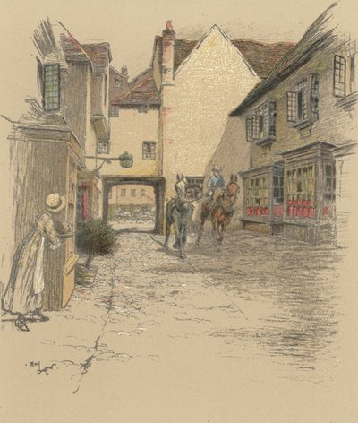 The Golden Cross, Oxford by Cecil Charles Windsor Aldin
