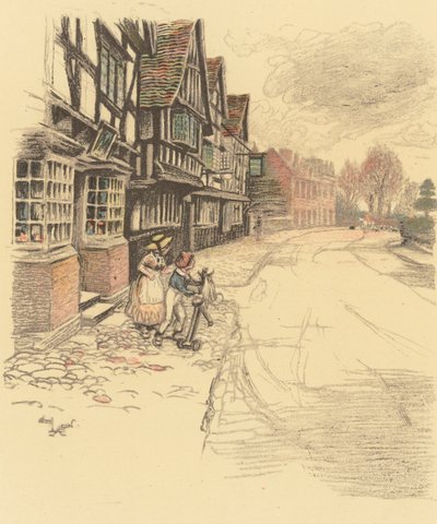 The Kings Head, Ombersley by Cecil Charles Windsor Aldin
