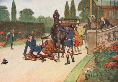 York Promptly set himself down Flat on her Head to Prevent her Struggling by Cecil Charles Windsor Aldin