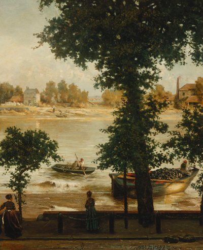 A Summer Evening at Cheyne Walk by Cecil Gordon Lawson