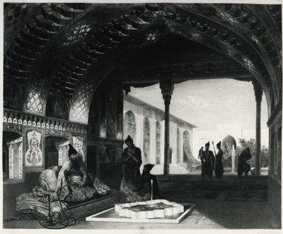 The Hall of Mirrors in the Palace of the Sardar of Yerevan, by Celestin Francois Nanteuil (1813-1873), Armenia by Celestin Francois Nanteuil