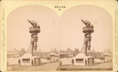 Colossal Hand and Torch, Liberty, Centennial Exhibition, Philadelphia by Centennial Photographic Co.