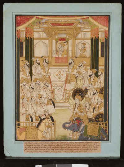 Durbar of the Mughal emperor Aurangzeb by Central Indian School