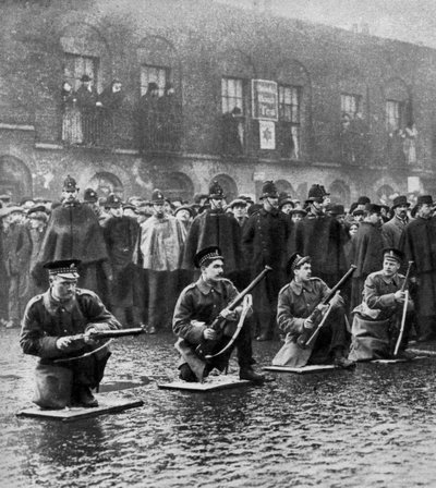 Standoff on Sidney Street, Stepney, London, 3rd January 1911 by Central Press