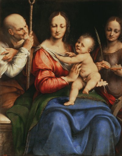 The Holy Family with St. Catherine by Cesare da Sesto