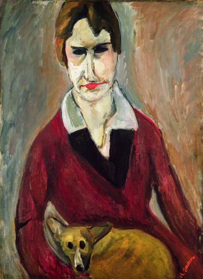Woman with a Dog by Chaim Soutine