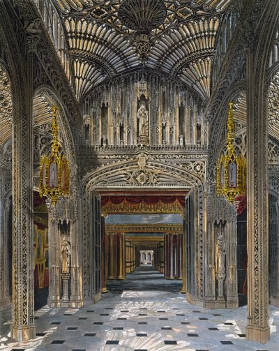 Conservatory, Engraving from The History of the Royal Residences by Charles (after) Wild