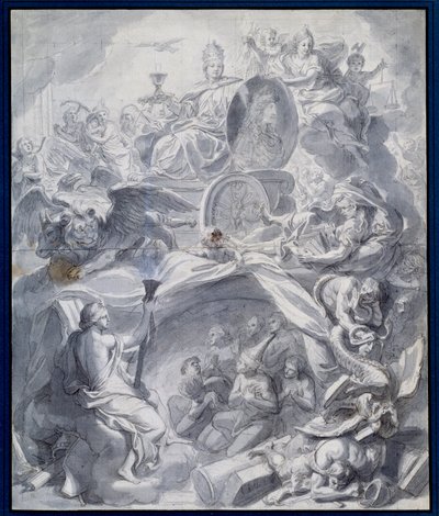 The Victorious Church of Heresy or the Triumph of Religion by Charles (studio of ) Le Brun
