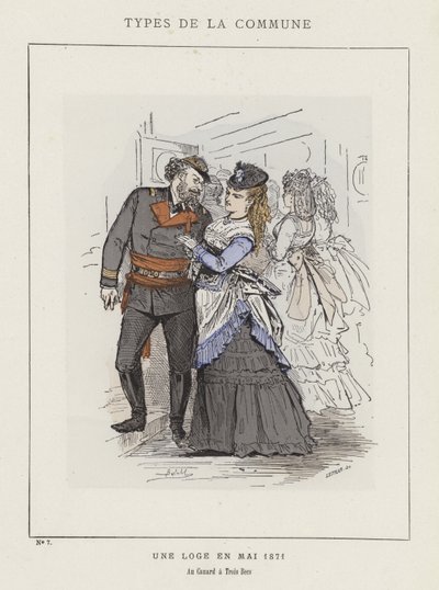 A Box in May 1871, at the Duck with Three Beaks by Charles Albert d Arnoux Bertall