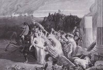 Gauls Abducted by the Huns by Charles Alexandre Coessin de la Fosse