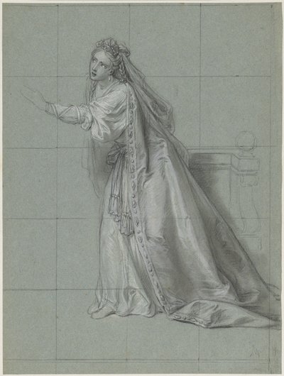 Study of a Woman (Rodugune) Turned toward the Left by Charles Antoine Coypel