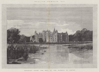 Burghley House, the Seat of the Marquis of Exeter by Charles Auguste Loye