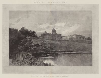 Castle Howard, the Seat of the Earl of Carlisle by Charles Auguste Loye
