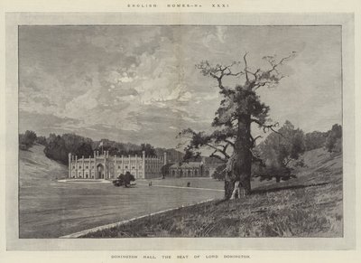 Donington Hall, the Seat of Lord Donington by Charles Auguste Loye