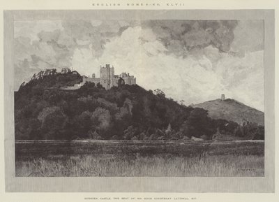 Dunster Castle, the Seat of Mr Hugh Courtenay Luttrell, MP by Charles Auguste Loye