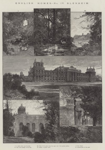 English Home, Blenheim by Charles Auguste Loye