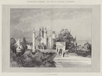 English Homes, Alton Towers, View from the Terrace by Charles Auguste Loye