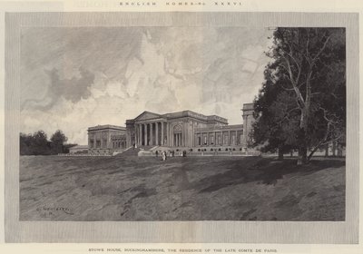 English Homes, Stowe House, Buckinghamshire, the Residence of the Late Comte de Paris by Charles Auguste Loye