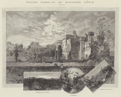 Hawarden Castle by Charles Auguste Loye