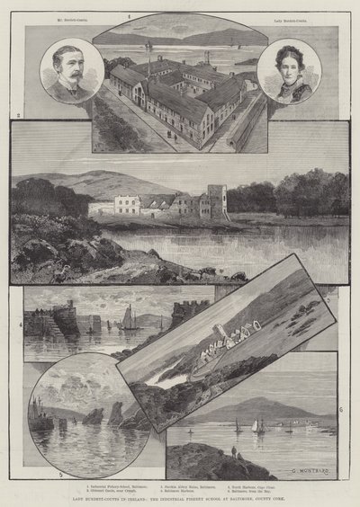 Lady Burdett-Coutts in Ireland, the Industrial Fishery School at Baltimore, County Cork by Charles Auguste Loye