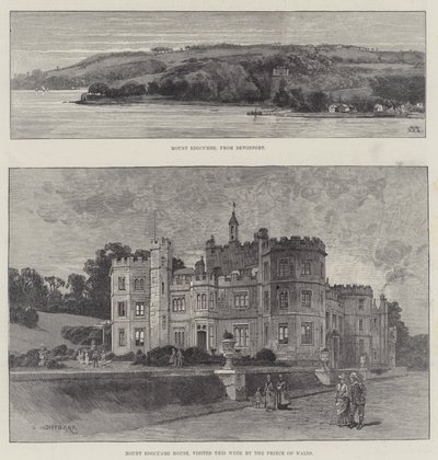 Mount Edgcumbe House by Charles Auguste Loye