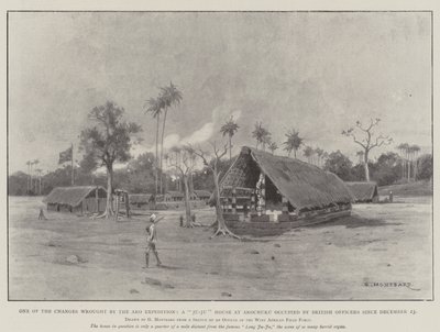 One of the Changes Wrought by the Aro Expedition, a Ju-Ju House at Arochuku Occupied by British Officers since 23 December by Charles Auguste Loye
