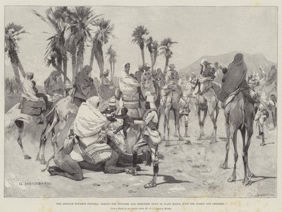 The Advance towards Dongola, taking the Wounded and Prisoners down to Wady Halfa, with the Women and Children by Charles Auguste Loye