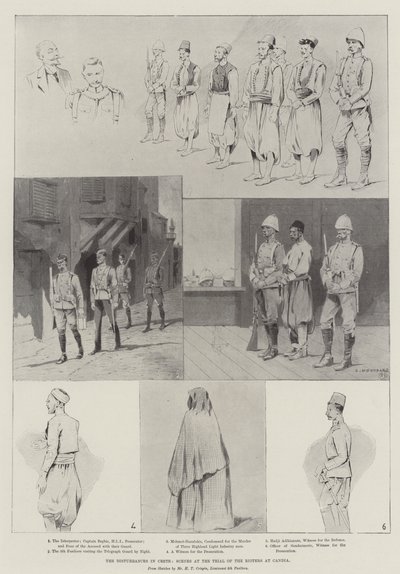 The Disturbances in Crete, Scenes at the Trial of the Rioters at Candia by Charles Auguste Loye