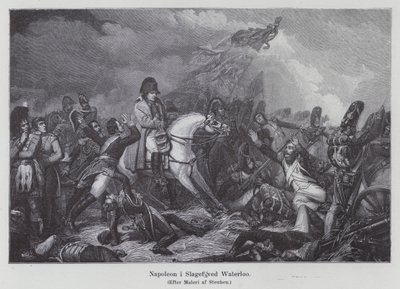 Napoleon at the Battle of Waterloo by Charles Auguste Steuben