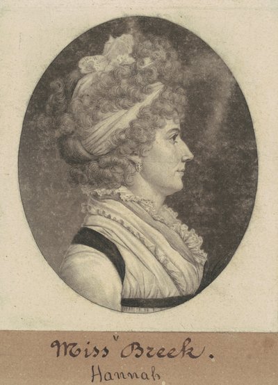 Hannah Breck by Charles B. J. Févret de Saint Mémin