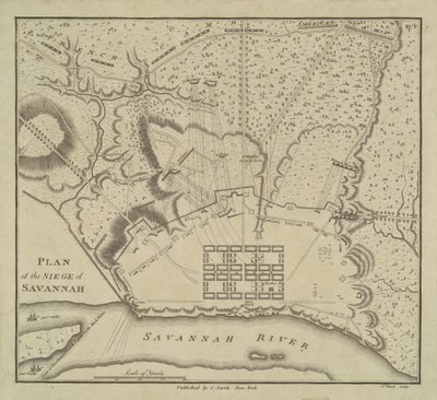 Plan of the Siege of Savannah by Charles B. J. Févret de Saint Mémin