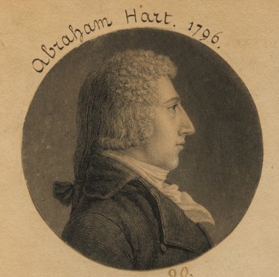 Abraham Hart by Charles Balthazar Julien Févret de Saint-Mémin
