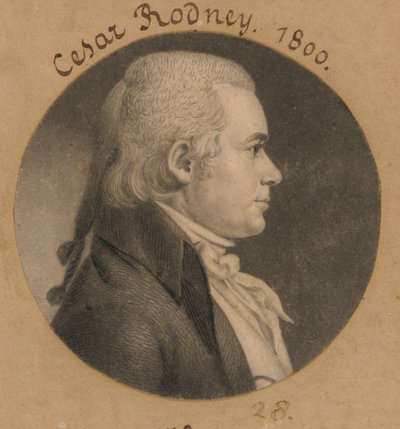 Caesar Augustus Rodney by Charles Balthazar Julien Févret de Saint-Mémin