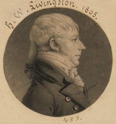 Henry Walter Livingston by Charles Balthazar Julien Févret de Saint-Mémin