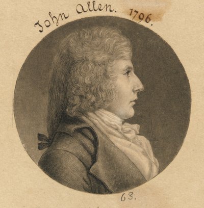 John Allen by Charles Balthazar Julien Févret de Saint-Mémin