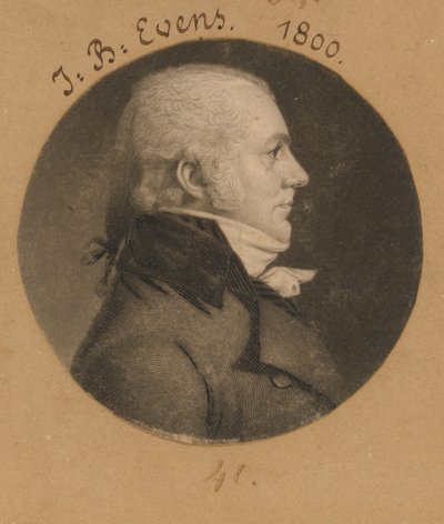John B. Evens by Charles Balthazar Julien Févret de Saint-Mémin