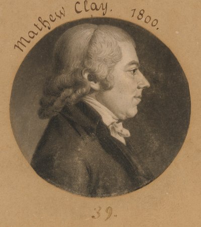 Matthew Clay by Charles Balthazar Julien Févret de Saint-Mémin