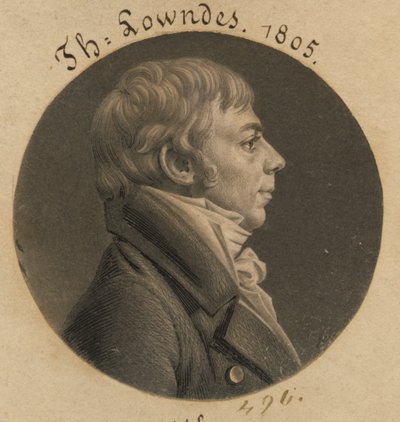 Thomas Lowndes by Charles Balthazar Julien Févret de Saint-Mémin