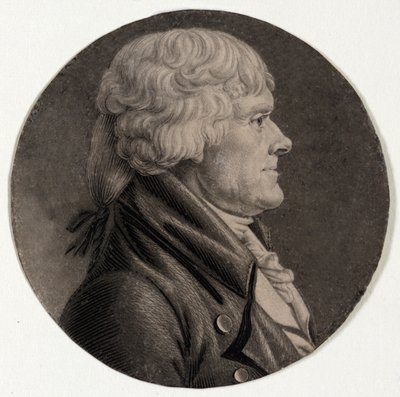 Thomas Jefferson, 1806 by Charles Balthazar Julien Févret de Saint Mémin