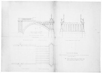 Design and elevation for Westminster Bridge by Charles Barry