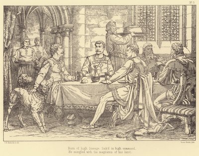 Illustration for Lara, A Tale by Lord Byron by Charles Bell Birch