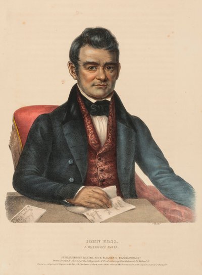 John Ross, a Cherokee Chief, from History of the Indian Tribes of North America by Charles Bird King