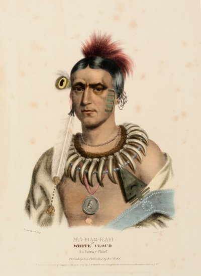Ma-Has-Kah, from History of the Indian Tribes of North America by Charles Bird King